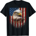 Handcrafted American Flag Bald Eagle Tee