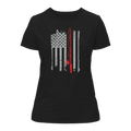 Fishing Rod American Flag Tee for Her